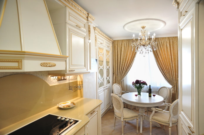 design of a small classic kitchen