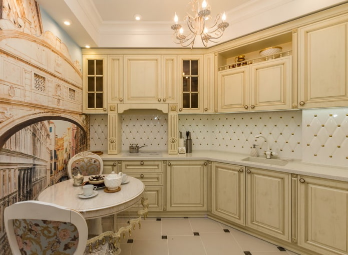 design of a small classic kitchen