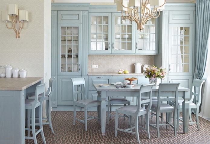 color scheme of a classic kitchen