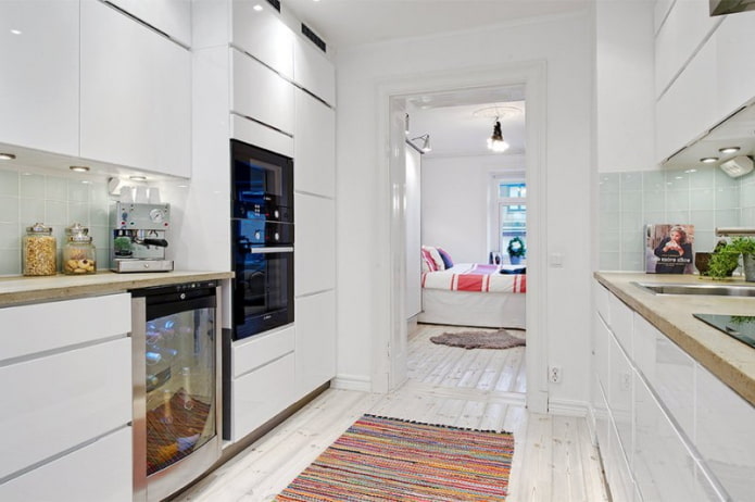design of a kitchen-hallway