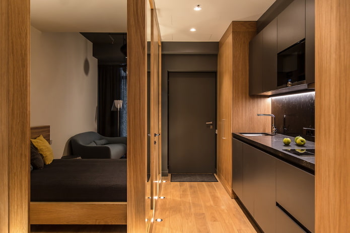 design of a kitchen-hallway