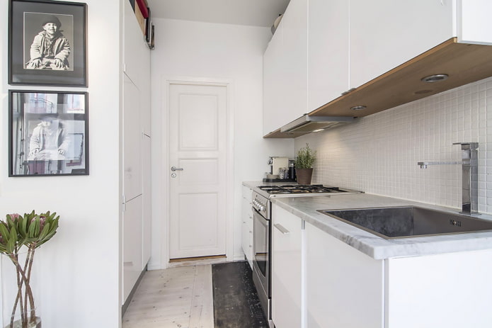 kitchen in the hallway
