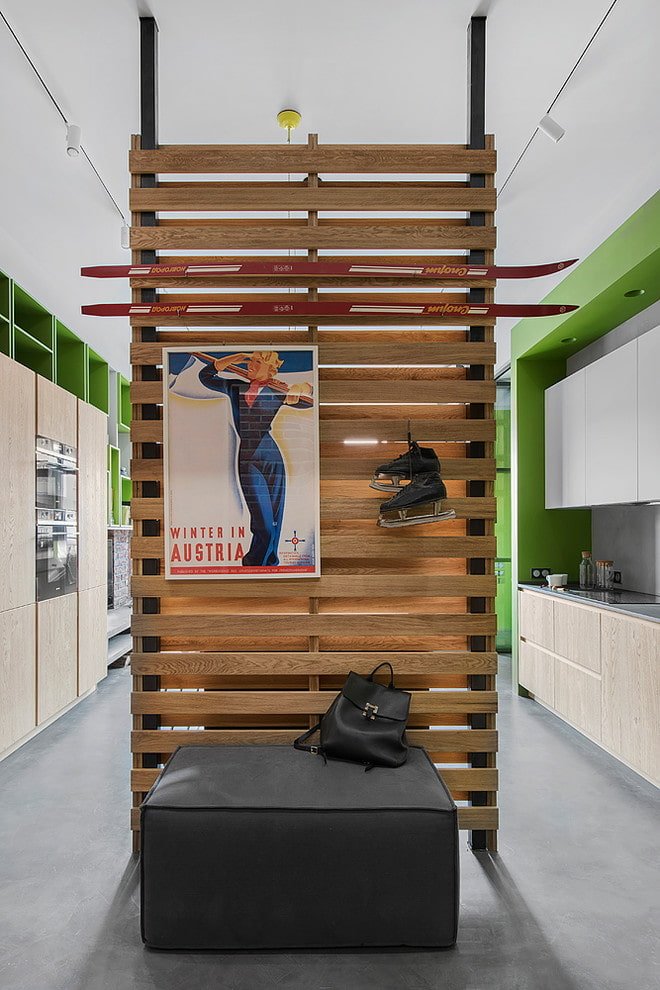 partition in the hallway