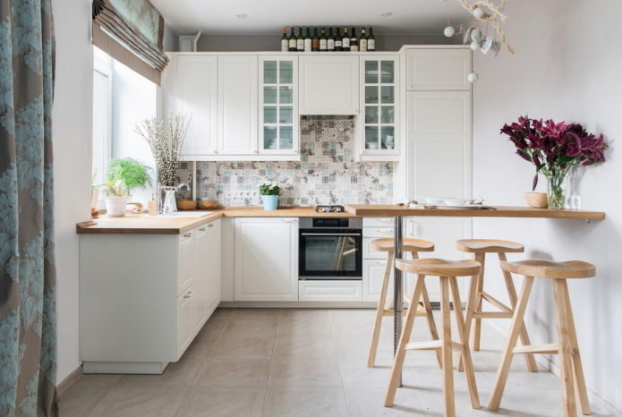 Countertop by the table