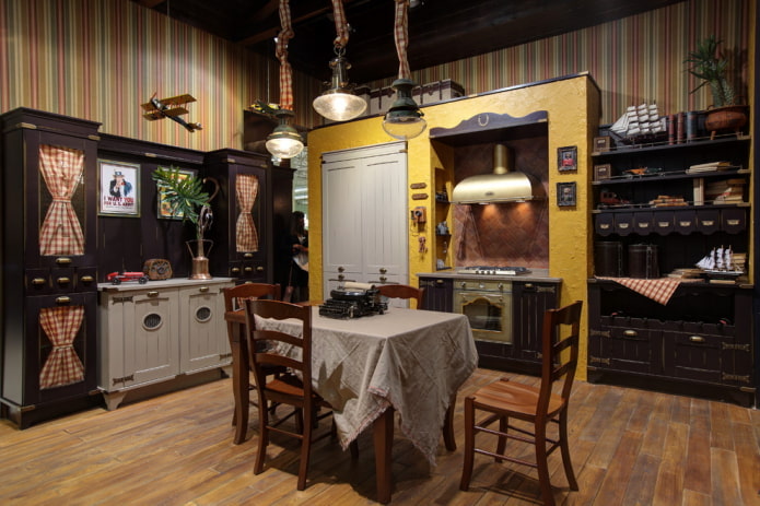 kitchen decoration in a rustic country style