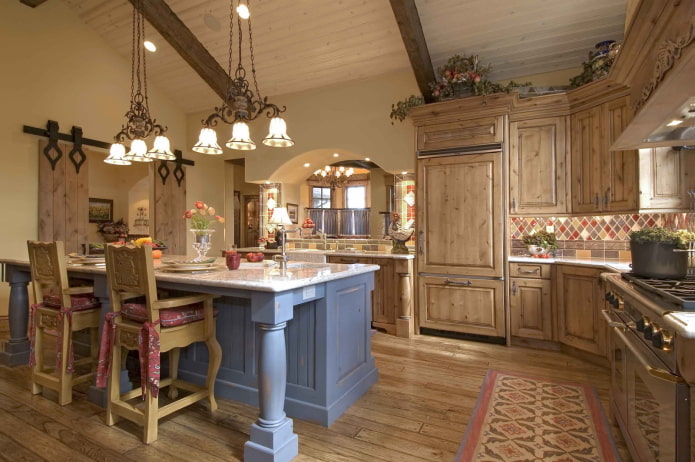 kitchen interior in rustic country style
