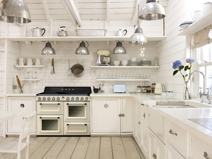 kitchen interior in rustic country style