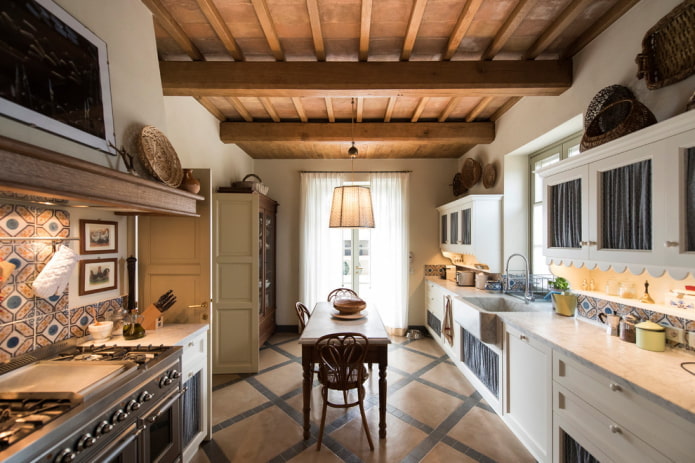 country style kitchen in the interior of the house