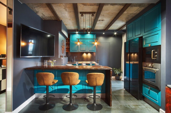 concrete ceiling with beams