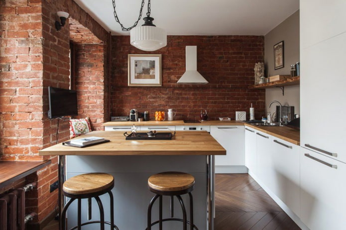 white kitchen without upper cabinets