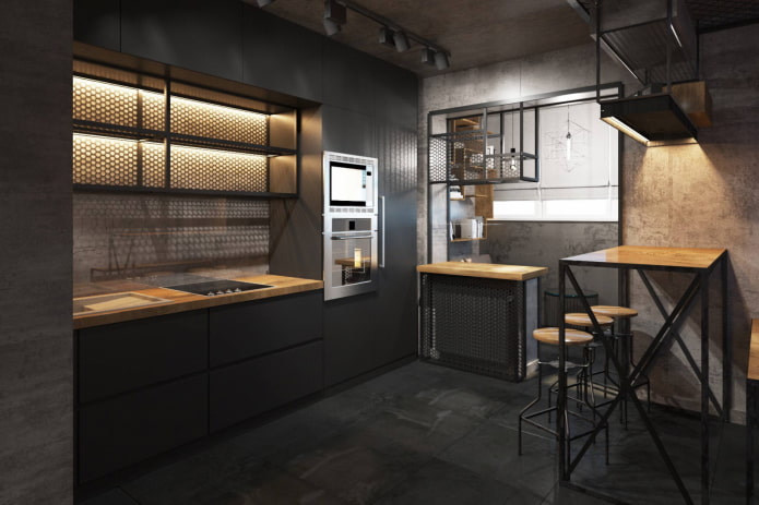 kitchen in gray tones