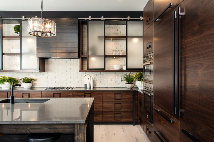 kitchen set with island