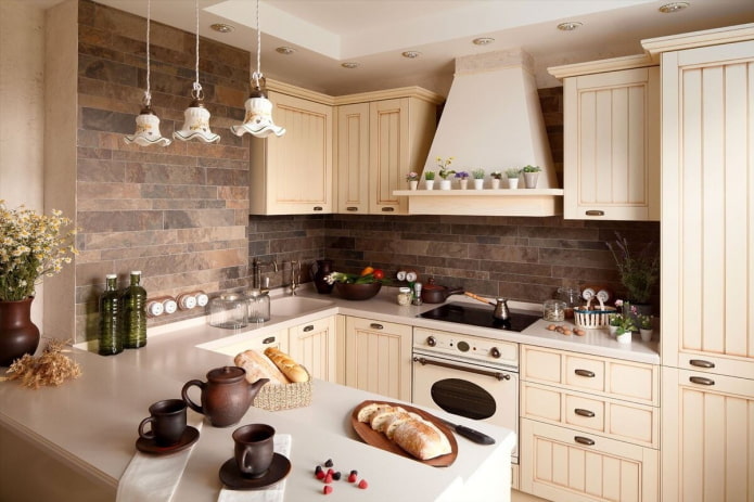kitchen decoration in Provencal style