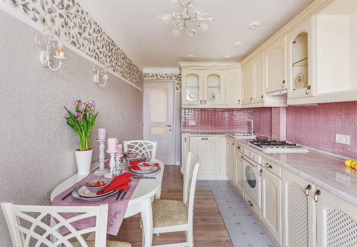 small-sized kitchen in Provencal style