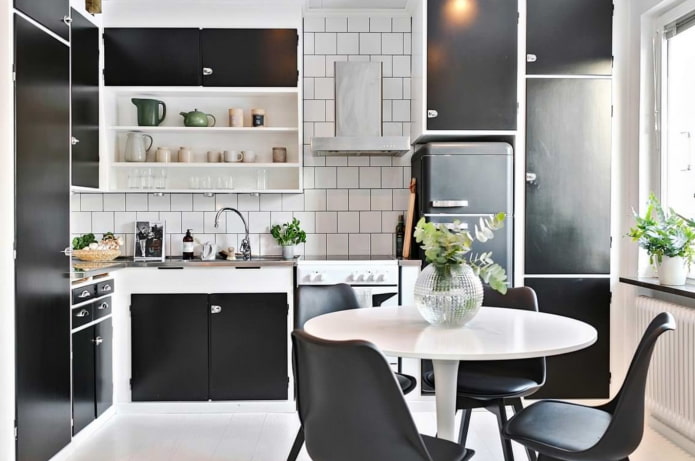 black appliances in the interior