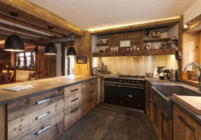 ceiling in the kitchen