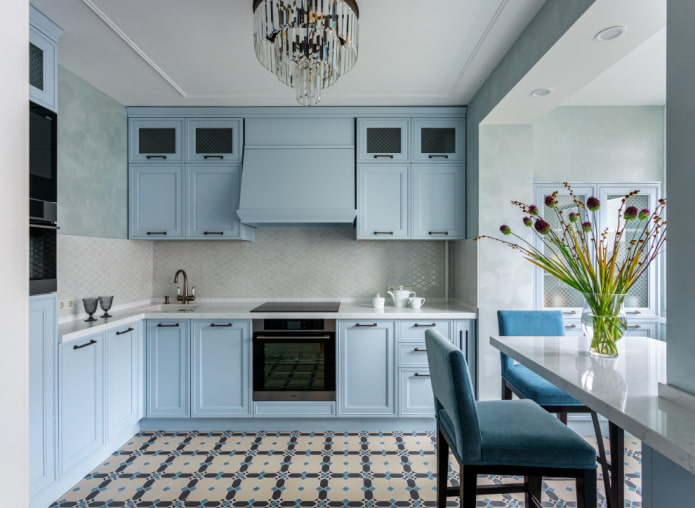 kitchen interior in light colors