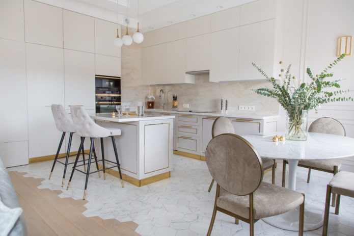 kitchen interior in light colors