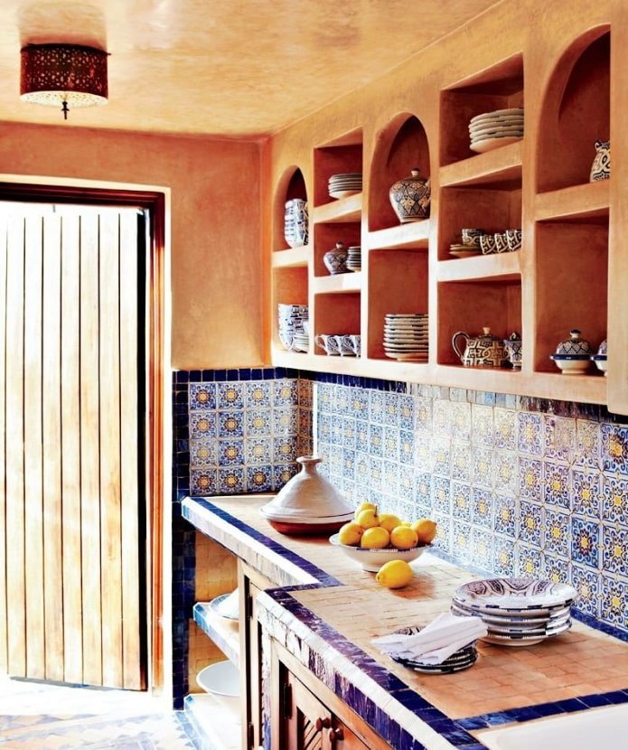 built-in niches in the kitchen