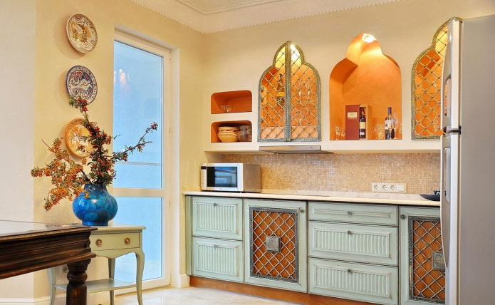 shelves in wall niches