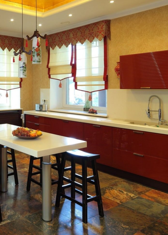 roman blinds for the kitchen