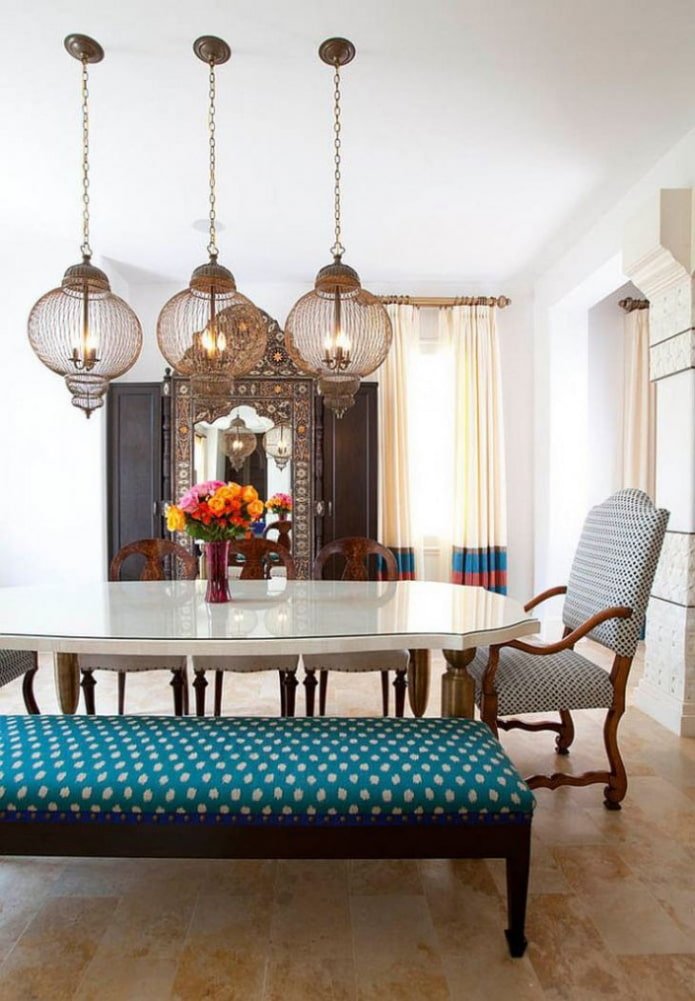 lighting above the table