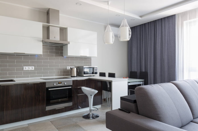 wenge kitchen with white