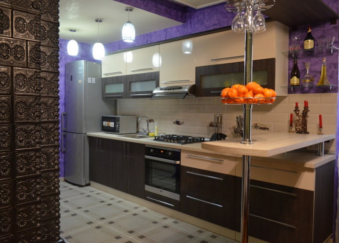 bright walls in the kitchen