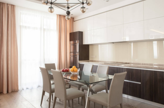 curtains for a spacious kitchen