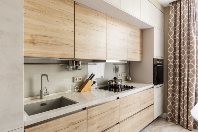 artificial stone sink in the kitchen interior