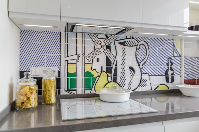 patterned square tile