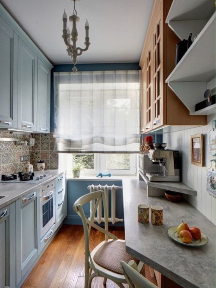 two-row small kitchen
