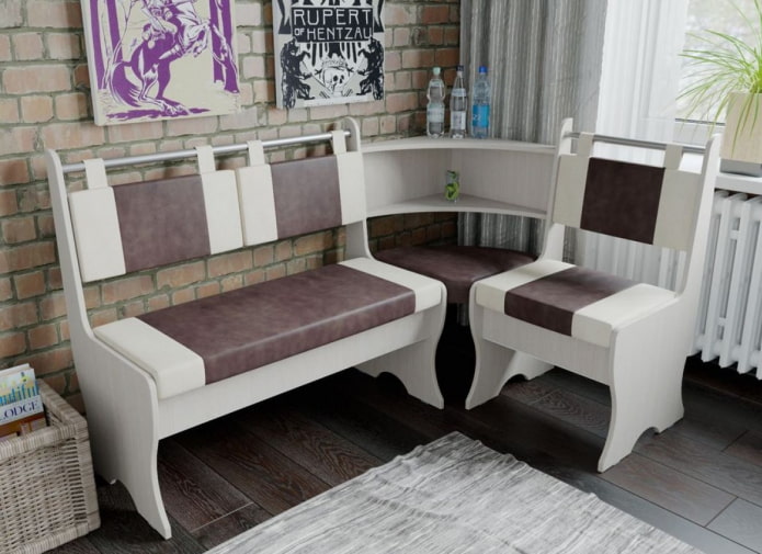 furniture corner with a bar in the kitchen