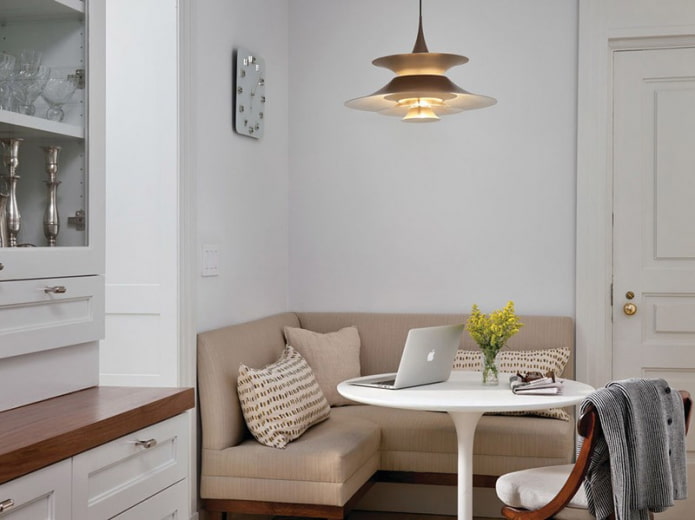 fabric upholstery of a kitchen corner