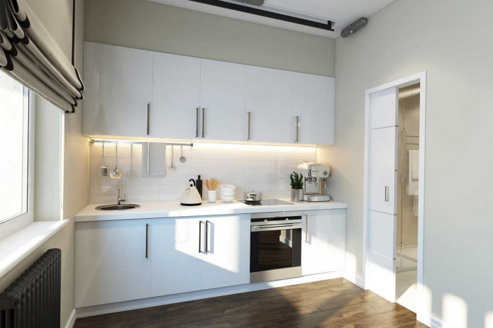 white straight kitchen