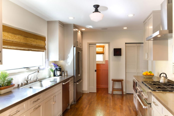 two-row kitchen set