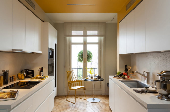 two-row kitchen