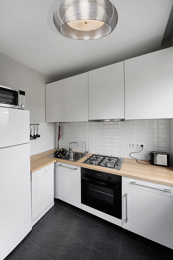 white corner kitchen
