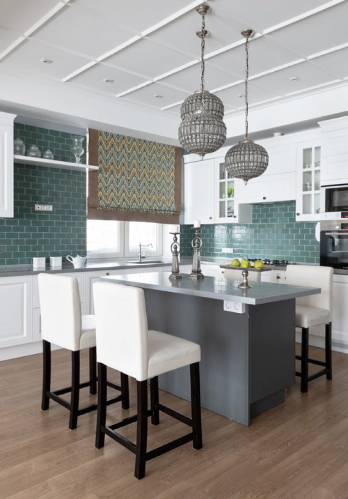 table-island in the kitchen