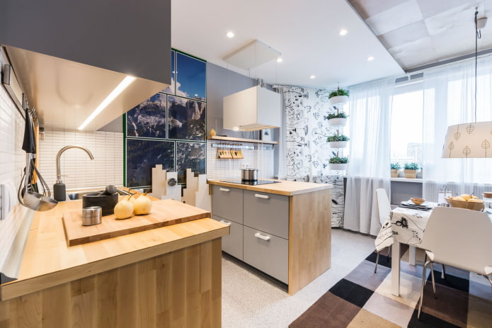 large square kitchen