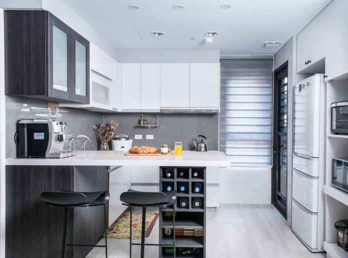 peninsula in the kitchen