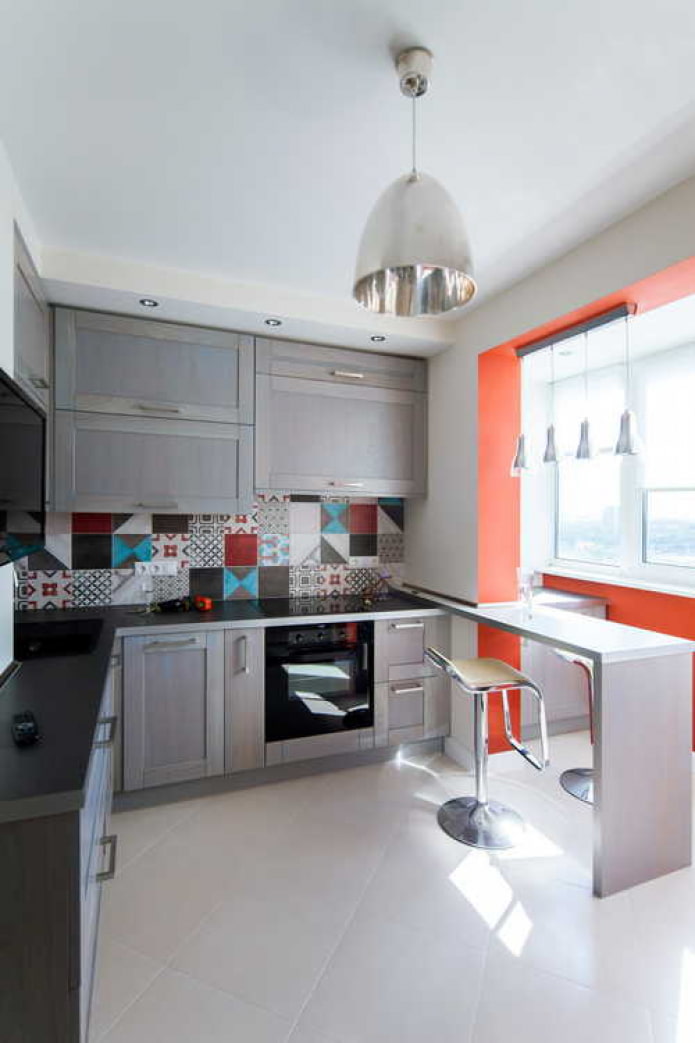 kitchen combined with a balcony