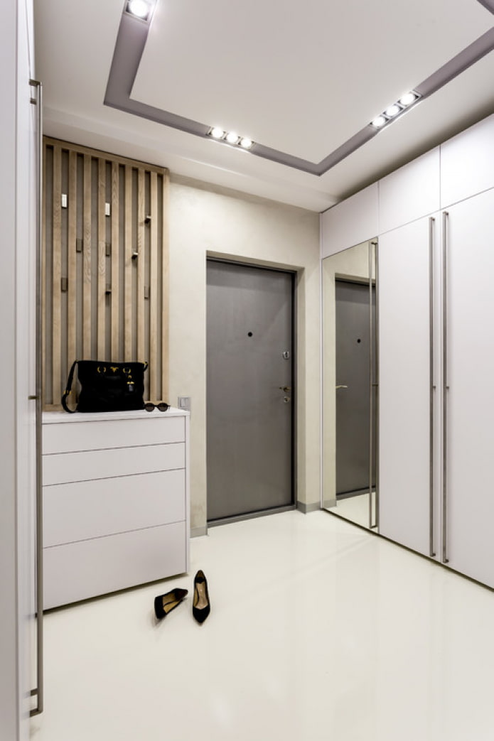 built-in furniture in the hallway