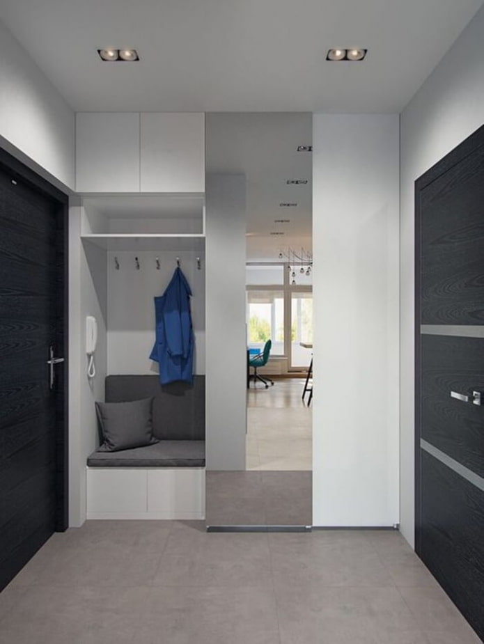 furniture arrangement in the hallway