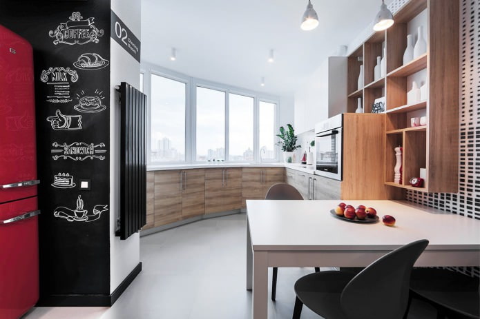 Kitchen-living room design in an apartment