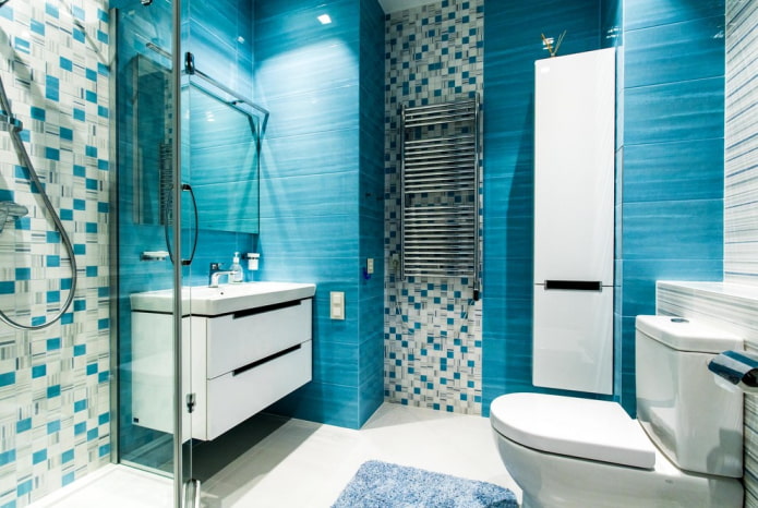 bathroom design in the interior of an apartment of 70 square meters