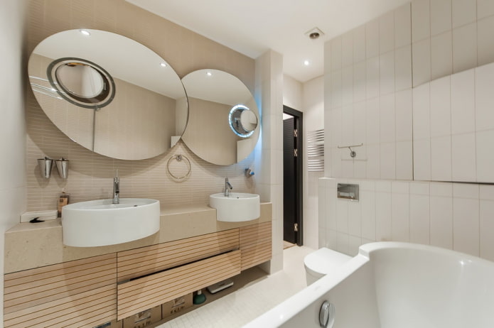 bathroom design in the interior of an apartment of 70 square meters