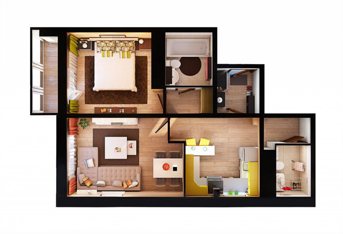 apartment layout 70 squares