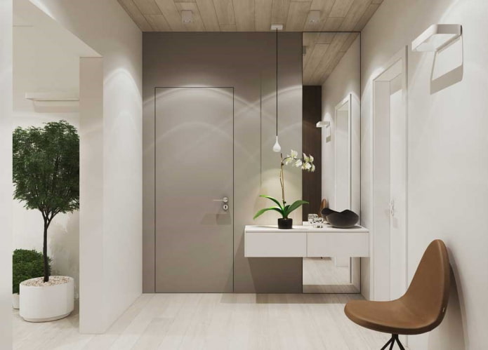 hallway design in the interior of an apartment of 70 square meters