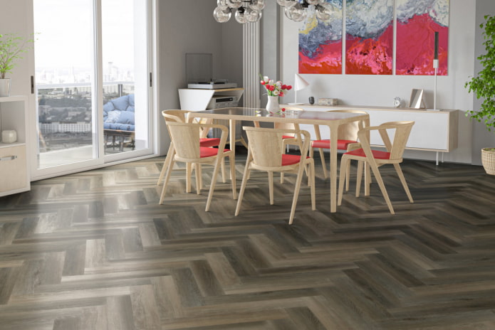 quartz laminate in the dining room